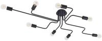 Lindby Deckenleuchten Elimar, Metall, Schwarz IP20, 8 x 60 W