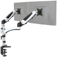 hjh OFFICE Monitor-Halterung Monitorhalterung Vm-Mg2 Aluminium, (bis 27 Zoll,
