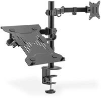 ASSMANN Monitor-Halterung DIGITUS Universal Monitorhalter mit Notebookhalterung