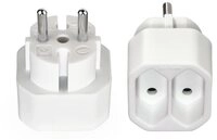 Hama Steckdosenadapter 2-fach Doppelpack &ndash; Platzsparend, mit Steckdosenleiste