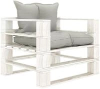 vidaXL Loungesofa Garten-Palettensofa mit Kissen in Taupe Holz, 1 Teile