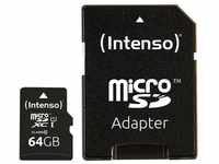 Intenso microSDXC-Karte 64GB UHS-I Speicherkarte (inkl. SD-Adapter)