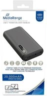 Mediarange Powerbank 20000 mAh Ladeger&auml;t USB 2x Typ A und 1x Typ C schwarz Powerbank