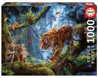 Educa Puzzle Puzzle 9217662 - Tigers in the Tree - 1000 Teile Puzzle,...