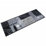vidaXL Teppich, K&uuml;chenteppich Waschbar Wein Grau 60x180 cm Samt