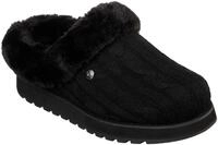 Pantoffel SKECHERS "KEEPSAKES - ICE ANGEL", Damen, Gr. 36, schwarz, Textil, Schuhe