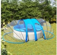 vidaXL Pool&uuml;berdachung, Pool-Kuppel Oval 620x410x205 cm