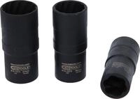 KS Tools Steckschl&uuml;ssel 1/2" Spiral-Profil-Kraft-Stecknuss-Satz, 3-tlg,17-21mm