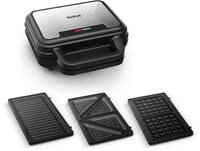 Tefal Sandwichmaker Ultracompact 3-in-1 Sandwich/Waffel/Panini, Antihaftbeschichtung,
