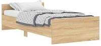 vidaXL Bettgestell, Bettrahmen Sonoma-Eiche 100x200 cm Holzwerkstoff