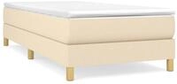 vidaXL Bettgestell, Bettrahmen Creme 100x200 cm Stoff