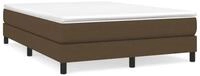 vidaXL Bettgestell, Bettrahmen Dunkelbraun 140x190 cm Stoff