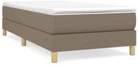 vidaXL Bettgestell, Bettrahmen Taupe 100x200 cm Stoff