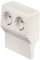 OBO BETTERMANN Steckdose 6132246 Elektro-Sockelleisten-Zubeh&ouml;r SL 2GT2050 cws