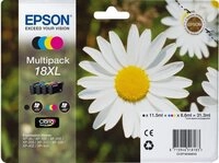 Epson 4 Epson Druckerpatronen Tinte 18 XL BK / C / M / Y Multipack Tintenpatrone