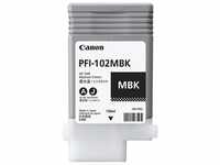 Canon PFI-102MBK Tintenpatrone (130 ml, Original Druckerpatrone, schwarz matt)