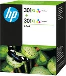 HP Tonerpatrone Original 301XL Druckerpatrone - Doppelpack cyan, magenta, gelb