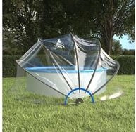 vidaXL Pool&uuml;berdachung, Pool-Kuppel Rund 467x234 cm PVC
