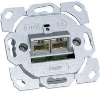 Hager Tehalit Datendose Cat.a 2fach, 8/8 polig G 3140 Installationskabel