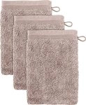 M&ouml;ve Waschhandschuh Superwuschel, (Set, 3-St), Waschhandschuh Set mit Bord&uuml;re, 100%
