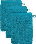 M&ouml;ve Waschhandschuh Superwuschel, (Set, 3-St), Waschhandschuh Set mit Bord&uuml;re, 100%
