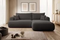 Selsey Ecksofa OVO, Schlaffunktion 142x210 cm, Bettkasten, Boucle-Bezug