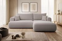 Selsey Ecksofa OVO, Schlaffunktion 142x210 cm, Bettkasten, Boucle-Bezug