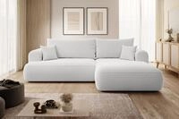 Selsey Ecksofa OVO, Schlaffunktion 142x210 cm, Bettkasten, Boucle-Bezug