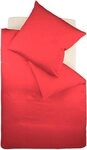 fleuresse Bettw&auml;sche Colours, 100% Baumwolle, 3 teilig, Uni-Mako-Satin,...
