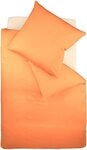 fleuresse Bettw&auml;sche Colours, 100% Baumwolle, 3 teilig, Uni-Mako-Satin,...