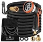Gardebruk Bew&auml;sserungsschlauch, 7,5m 3fach Latexkern Vollmessing Adapter 1/2"...