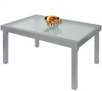 ib style Gartentisch Diplomat XXL Ausziehtisch 135 - 270 cm silber (Tisch),