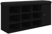 vidaXL Schuhbank, Schuhregal Schwarz 102x32x50 cm Holzwerkstoff