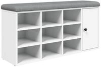 vidaXL Schuhbank NA Schuhbank Wei&szlig; 102x32x50 cm Spanplatte