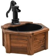 vidaXL Wasserfall Gartenbrunnen mit Pumpe 57x57x53 cm Massivholz Tanne