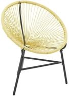 vidaXL Gartenstuhl Acapulco-Gartenstuhl Poly Rattan Beige (1 St)