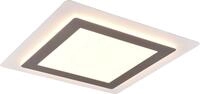 TRIO Leuchten LED Deckenleuchte MORGAN, quadratische Deckenlampe 45x45cm,...