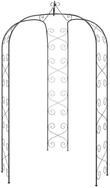 vidaXL Pergola Gartenbogen Schwarz &Oslash;180x255 cm Stahl, BxTxH: 180x39x255 cm