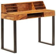 vidaXL Schreibtisch Schreibtisch Sekret&auml;r 110x50x94 cm Massivholz und Stahl
