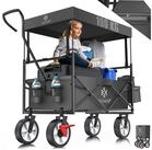 KESSER Bollerwagen, Bollerwagen faltbar mit Dach Handwagen Transportkarre Ger&auml;te