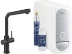 Grohe K&uuml;chenarmatur Blue Home L-Auslauf Starter Kit, black velvet (31454KS1)