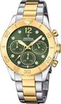 Festina Chronograph Festina Damenuhr Edelstahl silber gold, (Chronograph), Damen
