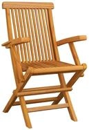 vidaXL Gartenstuhl, Klappbare Gartenst&uuml;hle 4 Stk. Massivholz Teak