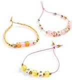 DJECO Kreativset Schmuck basteln: Buchstaben Gold 1000 Perlen Armb&auml;nder