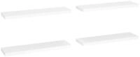 vidaXL Wandregal, Schweberegale 4 Stk. Wei&szlig; 90x23,5x3,8 cm MDF