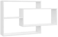 vidaXL Wandregal NA Wandregale Hochglanz-Wei&szlig; 104x20x58,5 cm Spanplatte