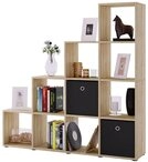 VCM Standregal Holz Stand Treppenregal Regal 10 F&auml;cher Napoli, 1-tlg.