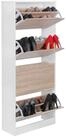 Wohnling Schuhkipper WL5.036 Schuhschrank 4 F&auml;cher Schuhregal 150 cm modern