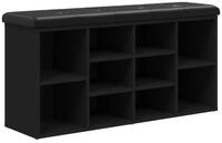 vidaXL Schuhbank, Schuhregal Schwarz 102x32x50 cm Holzwerkstoff
