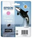 Epson Tintenpatrone T7606 vivid hell Magenta (26 ml) Tintenpatrone schwarz